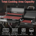 Foldable Portable Charcoal Grill With Smoking Function