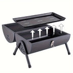 NNETM Portable Mini BBQ Grill - Foldable Outdoor Barbecue Stove