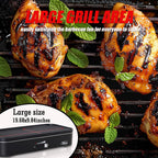 1800W Outdoor Electric Grill With Lid Removable Stand