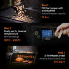 Electric Wood Pellet Grill Smoker Programmable PID