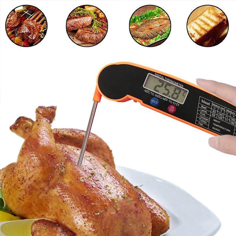 Foldable Digital Thermometer Probe Temperature Kitchen Cooking Food Bbq Meat Jam
