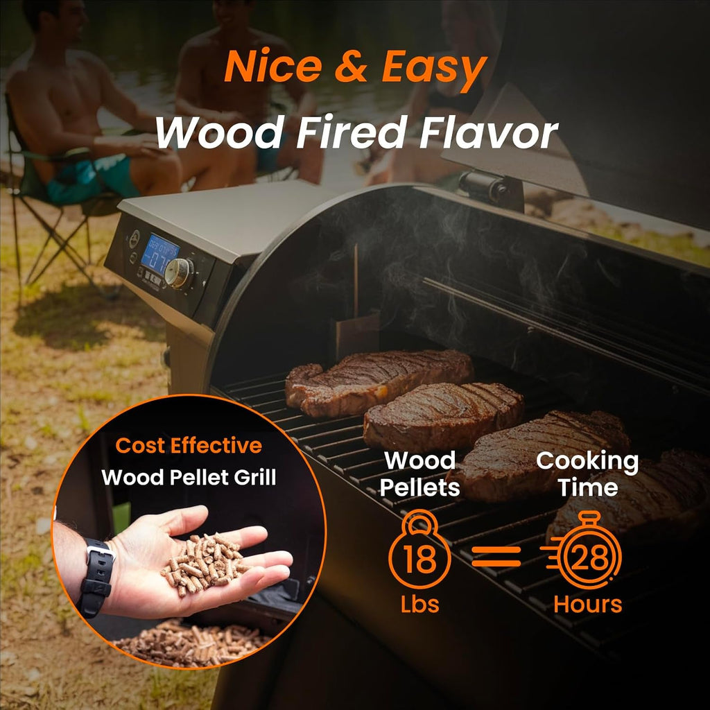 Electric Wood Pellet Grill Smoker Programmable PID