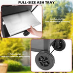 Charcoal Grill With Side Shelf Outdoor 353 Square Inches Grill Area