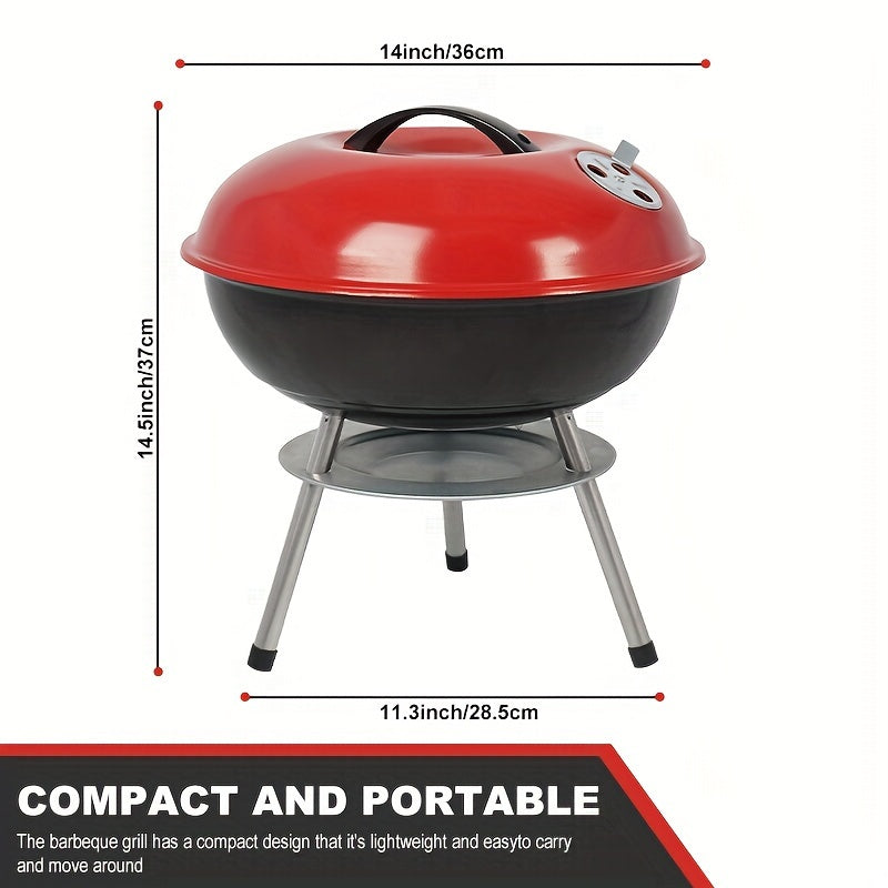Portable Charcoal Grill with Kickstand
