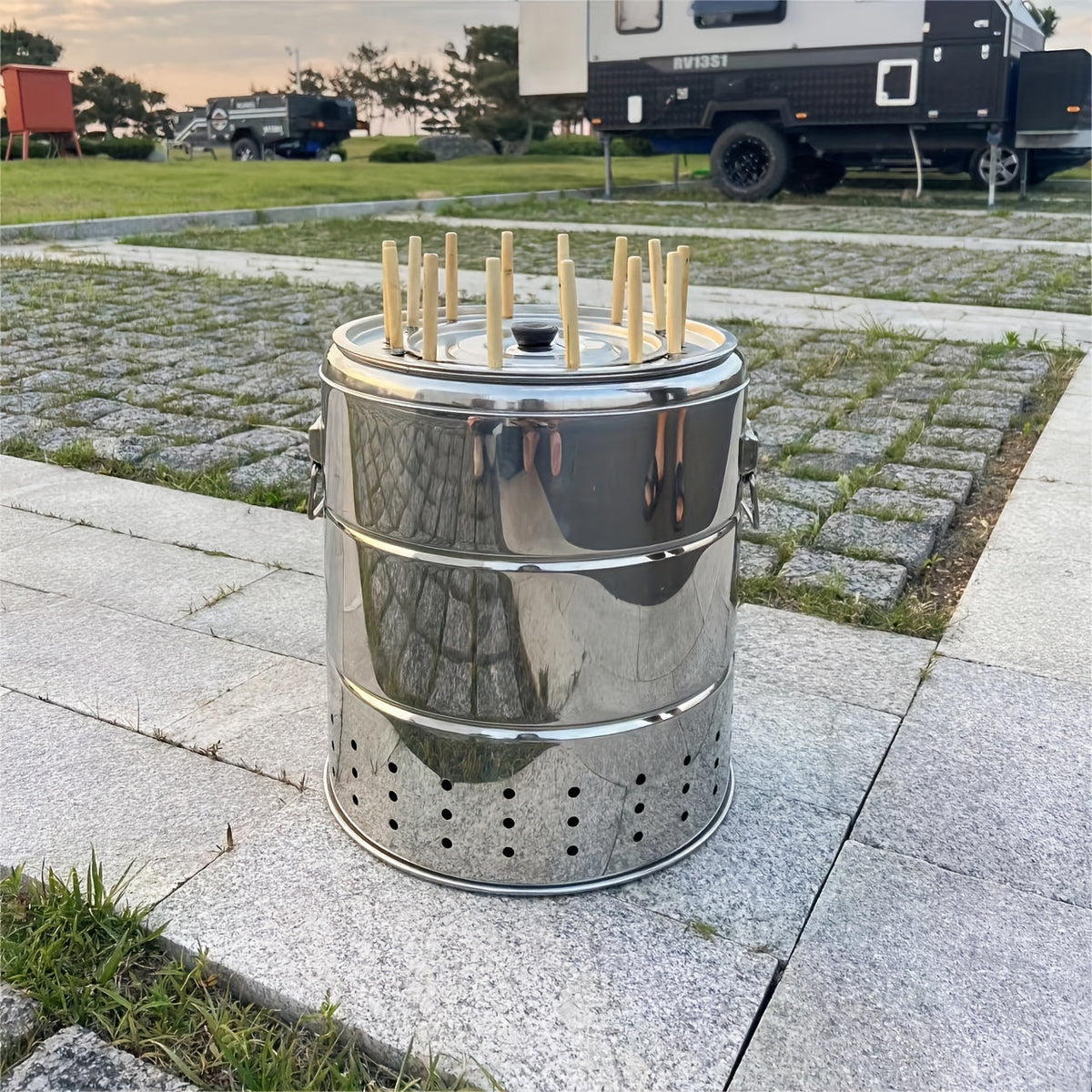 Round Hanging Charcoal Oven Grill