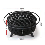 Grillz Fire Pit BBQ Grill 82cm