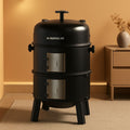 Sixteen Inch Charcoal Barbecue Smoker Thermometer Included