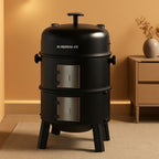 Sixteen Inch Charcoal Barbecue Smoker Thermometer Included