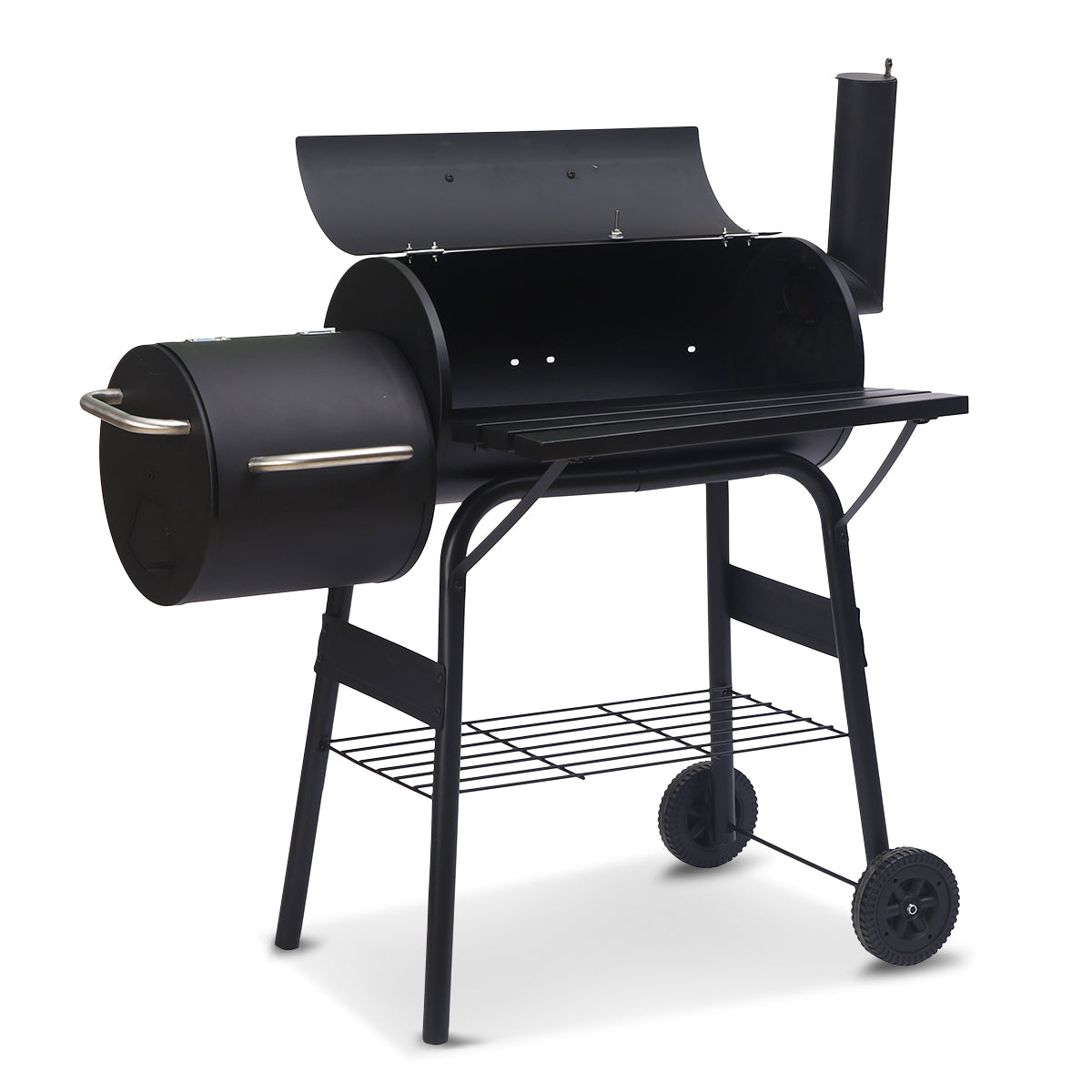 NNEDPE 2-in-1 Outdoor Barbecue Grill & Offset Smoker