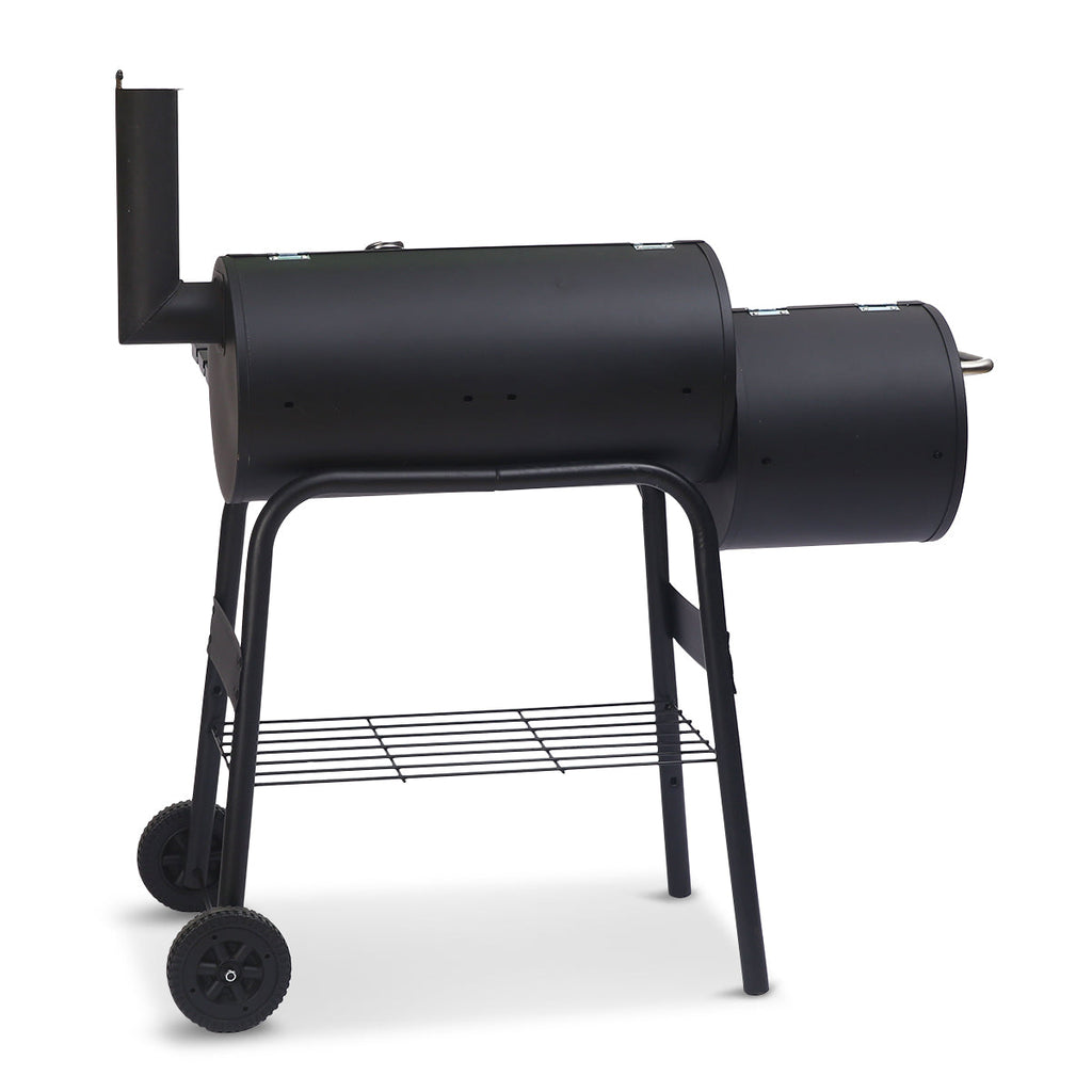 NNEDPE 2-in-1 Outdoor Barbecue Grill & Offset Smoker