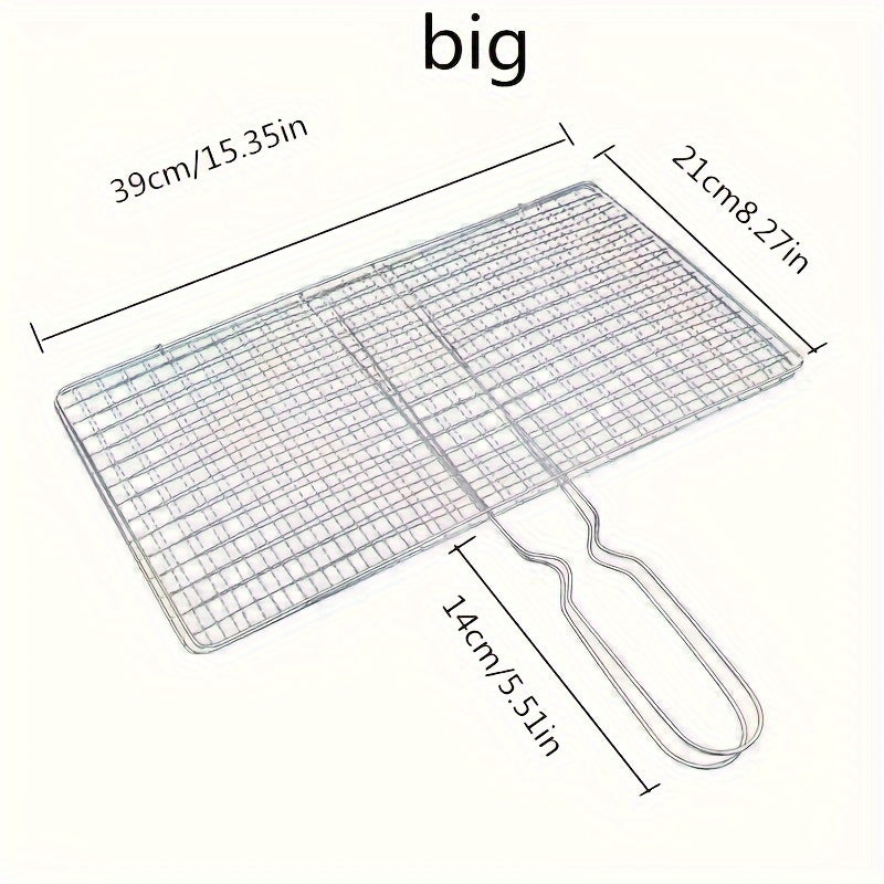 BBQ Grill Basket Stainless Steel Fish & Meat Grill