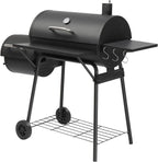 Barbecue Charcoal Grill Offset Smoker Industrial Wheels