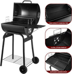 Charcoal Barbecue Grill With Side Table 500 Square Inches