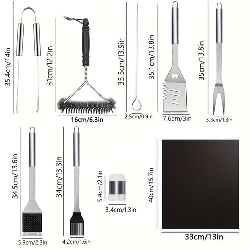 BBQ Grill Accessories Set (17pcs)