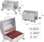Stainless Steel Tabletop Grill 10000BTU Portable Outdoor