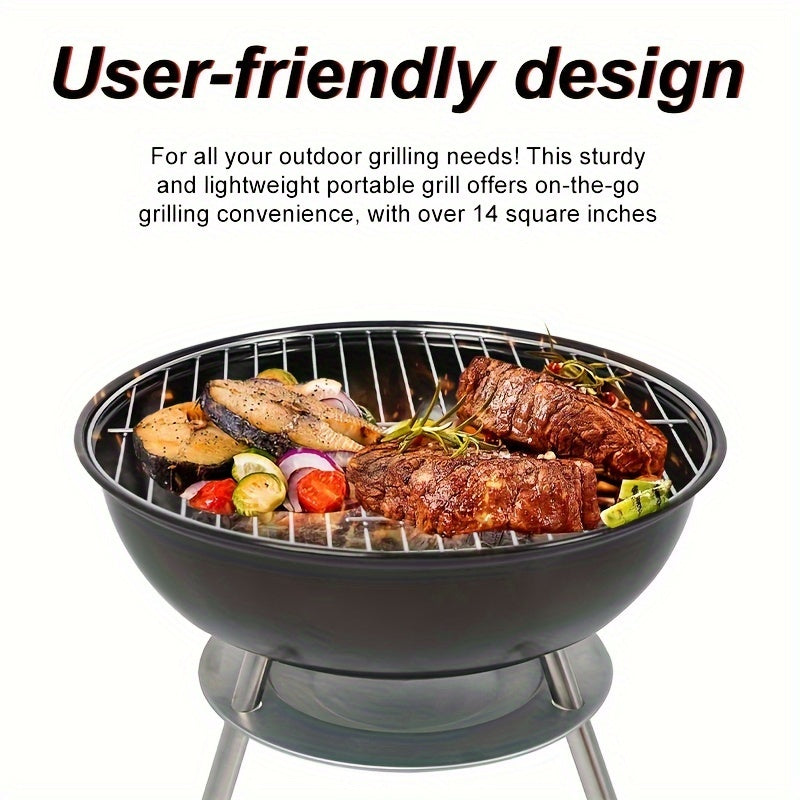 Portable Charcoal Grill with Kickstand