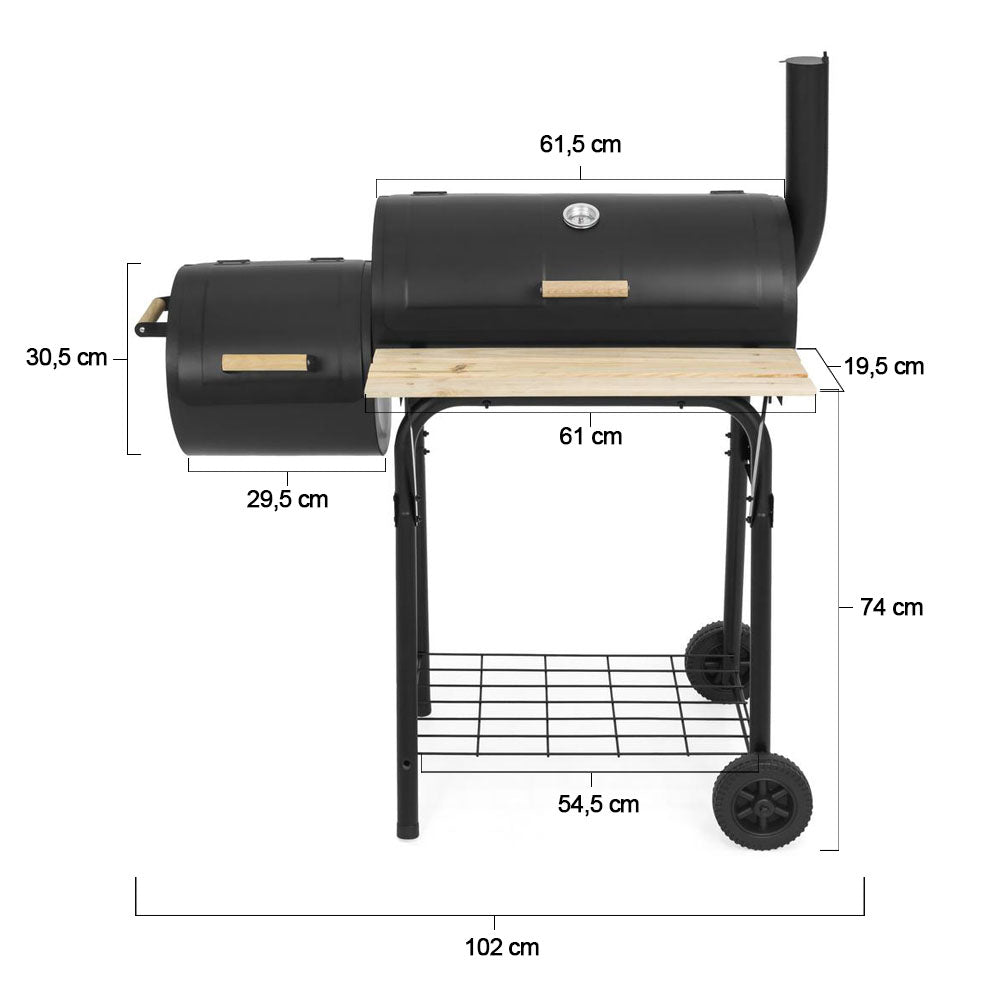 2w1 grill ogrodowy + wędzarnia